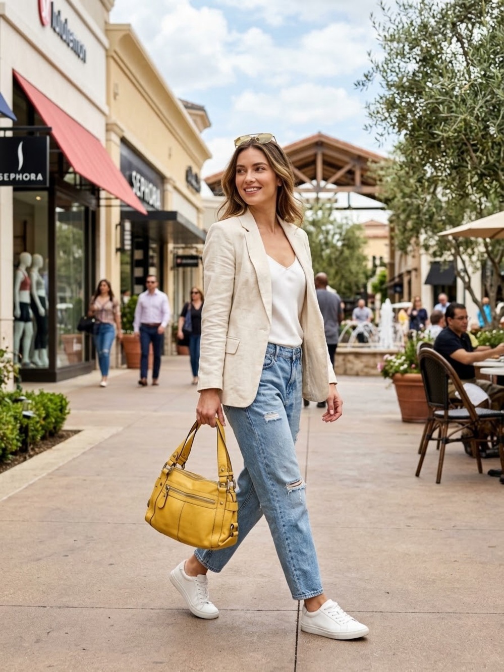 Fossil Mustard Yellow Leather Satchel